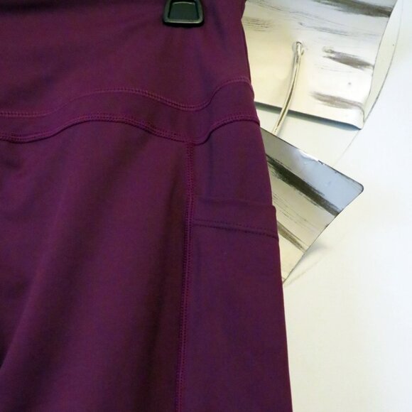 Zyia Active High Rise Crop‎ Leggings 14-16 XXL Purple Plum - Picture 5 of 7